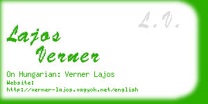 lajos verner business card